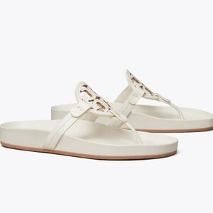 Torry Burch Miller Cloud Leather Sandals In Ivory Womens Size 6 NWT